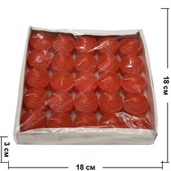 Свечи чайные 25 шт красный цвет - фото 74442