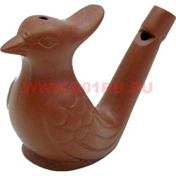 Фигурка-свисток "птичка" для чайной церемонии из глины - фото 75044