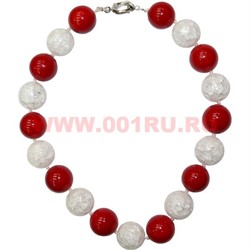 Бусы, коралл и кварц 20 мм - фото 75186