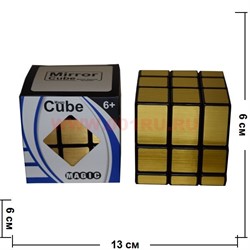 Игрушка Кубик Головоломка 6 см цвет «золото» Magic Cube - фото 75537