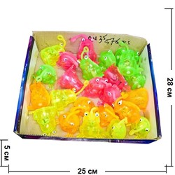 Игрушка светящаяся "лягушка" со звуком 24 шт/уп - фото 75703