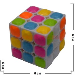 Игрушка Кубик Головоломка 6 см с выпуклыми сегментами - фото 76031