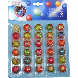 Мячик прыгун на резинке 25 мм (R-794) цена за 30 шт - фото 76844