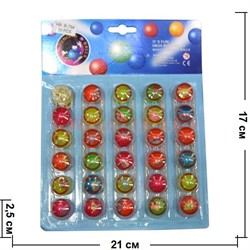 Мячик прыгун на резинке 25 мм (R-794) цена за 30 шт - фото 76845