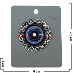 Булавка-сглаз круглая с узором (HR-1067) цена за 12 шт - фото 76944