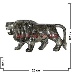 Лев из мраморного оникса 25 см (10 дюймов) - фото 77226