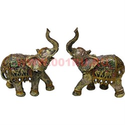 Слоники из полистоуна, пара (14,5 см высота) - фото 77723