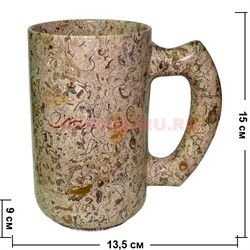 Кружка из яшмы 15 см (цельная) - фото 78174