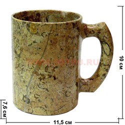 Кружка из яшмы 10 см (цельная) - фото 78208