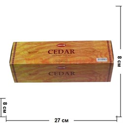 Благовония HEM "Cedar" четырехгранники, цена за уп из 25 шт - фото 78290
