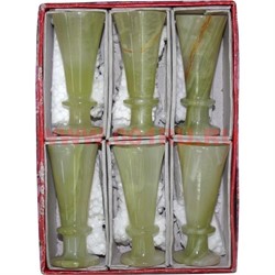 Набор из 6 бокалов 9 см "ликер" из оникса в картонной коробочке - фото 78840