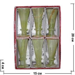 Набор из 6 бокалов 9 см "ликер" из оникса в картонной коробочке - фото 78841