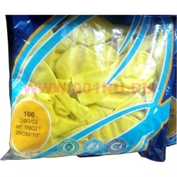 Шарики воздушные 10 дюймов (G90/02) пастель Yellow 100 шт - фото 79152