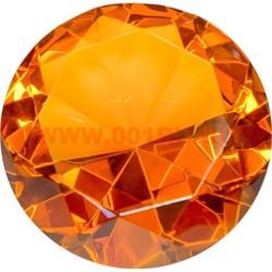 Кристалл «бриллиант» 9,5 см янтарный - фото 79158