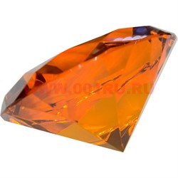 Кристалл «бриллиант» 9,5 см янтарный - фото 79159
