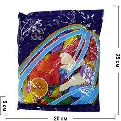 Шарики надувные 25 шт (GS150/89) 48 см 19" цвета миксом - фото 79175