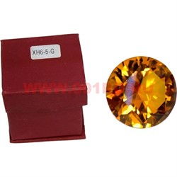 Кристалл Бриллиант янтарный 6 см (XH6-5-G) - фото 79373