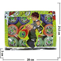 Игрушка Йо-Йо в ассортименте (металл, пластик) цена за 12 штук - фото 79409