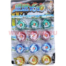 Игрушка Йо-Йо (металл, пластик) 12 шт/упаковка - фото 79442