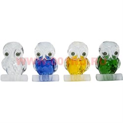 Сова стеклянная 6,5 см - фото 79636