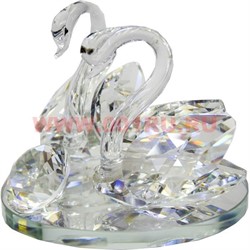 Лебеди парочка с бриллиантом 8,5 см - фото 79700