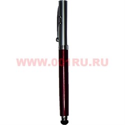 Ручка с фонариком и стилусом для мобильного, цена за 24 шт - фото 79913