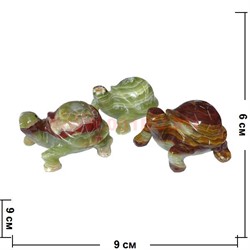 Черепаха 9 см, оникс (5 дюймов) - фото 80453