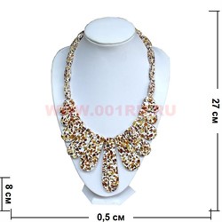 Колье из натурального янтаря "Мраморная крошка" - фото 80547