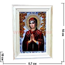 Картина из янтаря "Икона" в простой раме 10х14, лики в ассортименте - фото 80581