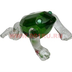 Кристалл "Лягушка зеленая" 7,5см - фото 80592