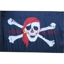 Флаг пиратский 6 размер без древка 90х145 см (10 шт/блок) - фото 80630