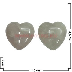 Сердце из розового кварца 4,5 см, цена за 2 штуки - фото 80693