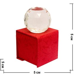 Кристалл "Шар граненный" белый 5см - фото 80745