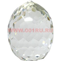 Кристалл "Яйцо граненное" белое 8 см - фото 80765