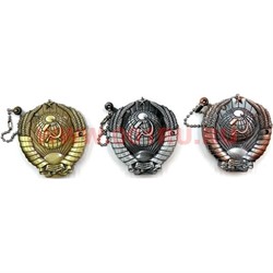 Зажигалка газовая "Герб СССР" 3 цвета - фото 81095