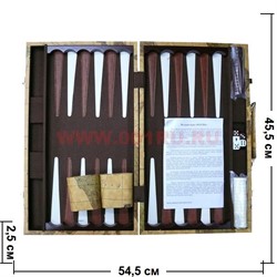 Настольная игра Нарды (Польша) дуб, кожзам - фото 81204