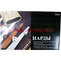 Настольная игра Нарды (Польша) дуб, кожзам - фото 81205