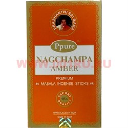 Благовония Ppure "Nagchampa Amber" 15 гр, цена за 12 шт (Янтарь) - фото 81320
