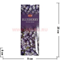 Благовония HEM "Blueberry" (голубика, черника), цена за уп из 6 шт - фото 81339