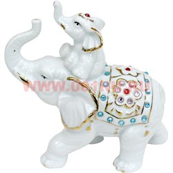Слониха со слоненком со стразами из фарфора 14 см - фото 81392
