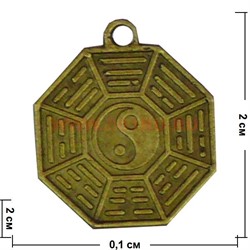 Монета китайская инь-ян 2см - фото 81437