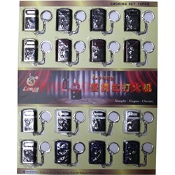 Зажигалка кремневая газовая Longg со стразами (16 шт/уп) - фото 81447