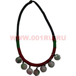 Колье с камнями (F-72) Розовый кварц цена за упаковку из 12шт - фото 81659