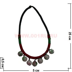 Колье с камнями (F-72) Розовый кварц цена за упаковку из 12шт - фото 81660