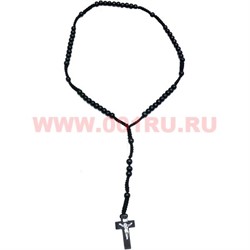 Подвеска Крест чёрная 12 шт/упаковка - фото 81911