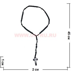 Подвеска Крест чёрная 12 шт/упаковка - фото 81912