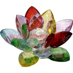 Кристалл «Лотос» разноцветный 6,5 см - фото 82461