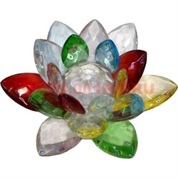 Кристалл «Лотос» разноцветный 8 см - фото 82468