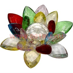 Кристалл «Лотос» разноцветный 10,5 см - фото 82475