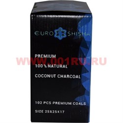 Уголь для калауда Евро Шиша 102 кубика кокосовый 1 кг - фото 83321